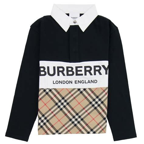 burberry childrens black shirt cuffed sleves|kids burberry shirts.